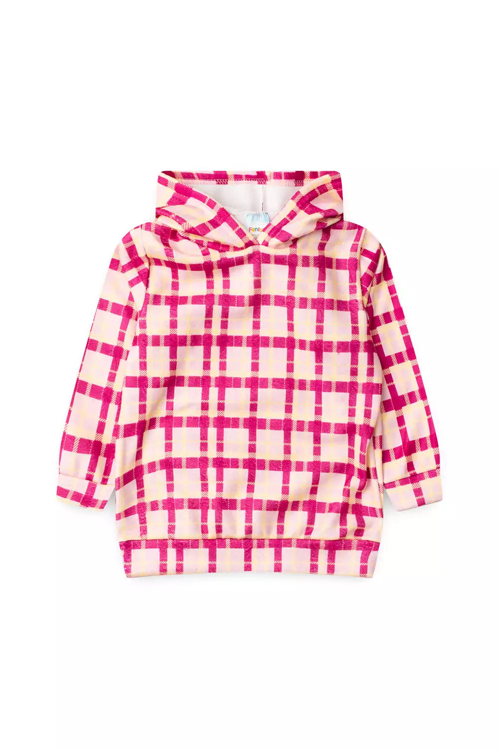 Conjunto de Inverno para Menina Xadrez Encantado Pink