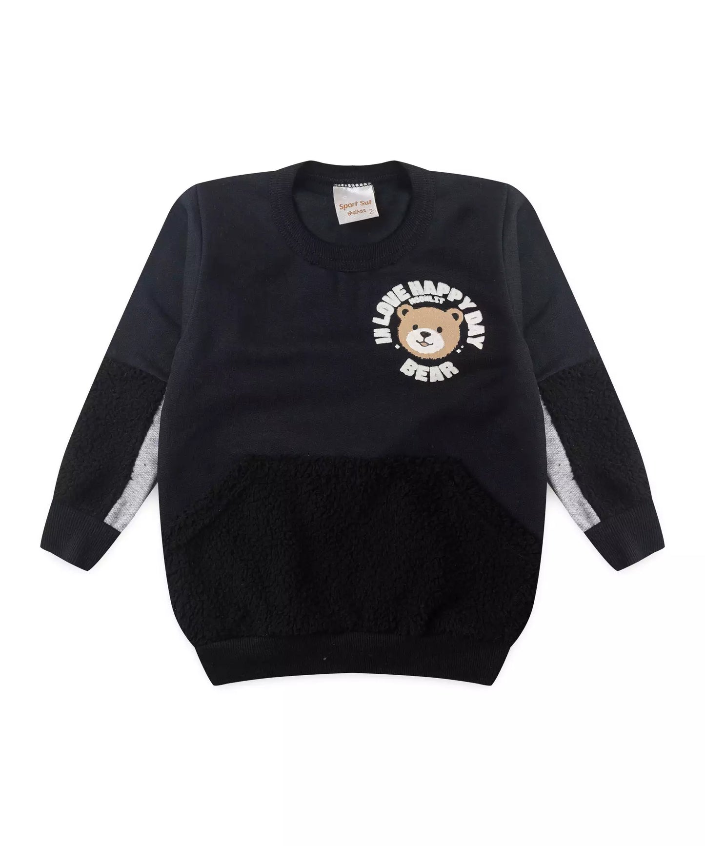 Conjunto de Inverno para Menino Bear Preto