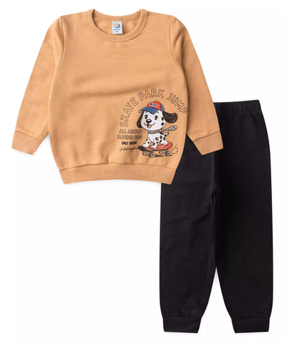 Conjunto de Inverno para Menino Dálmata Marrom