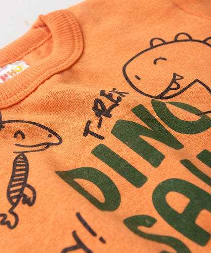 Conjunto de Inverno para Menino Dino Club Laranja