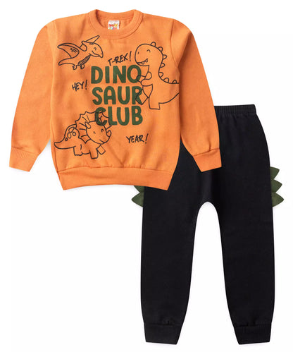 Conjunto de Inverno para Menino Dino Club Laranja