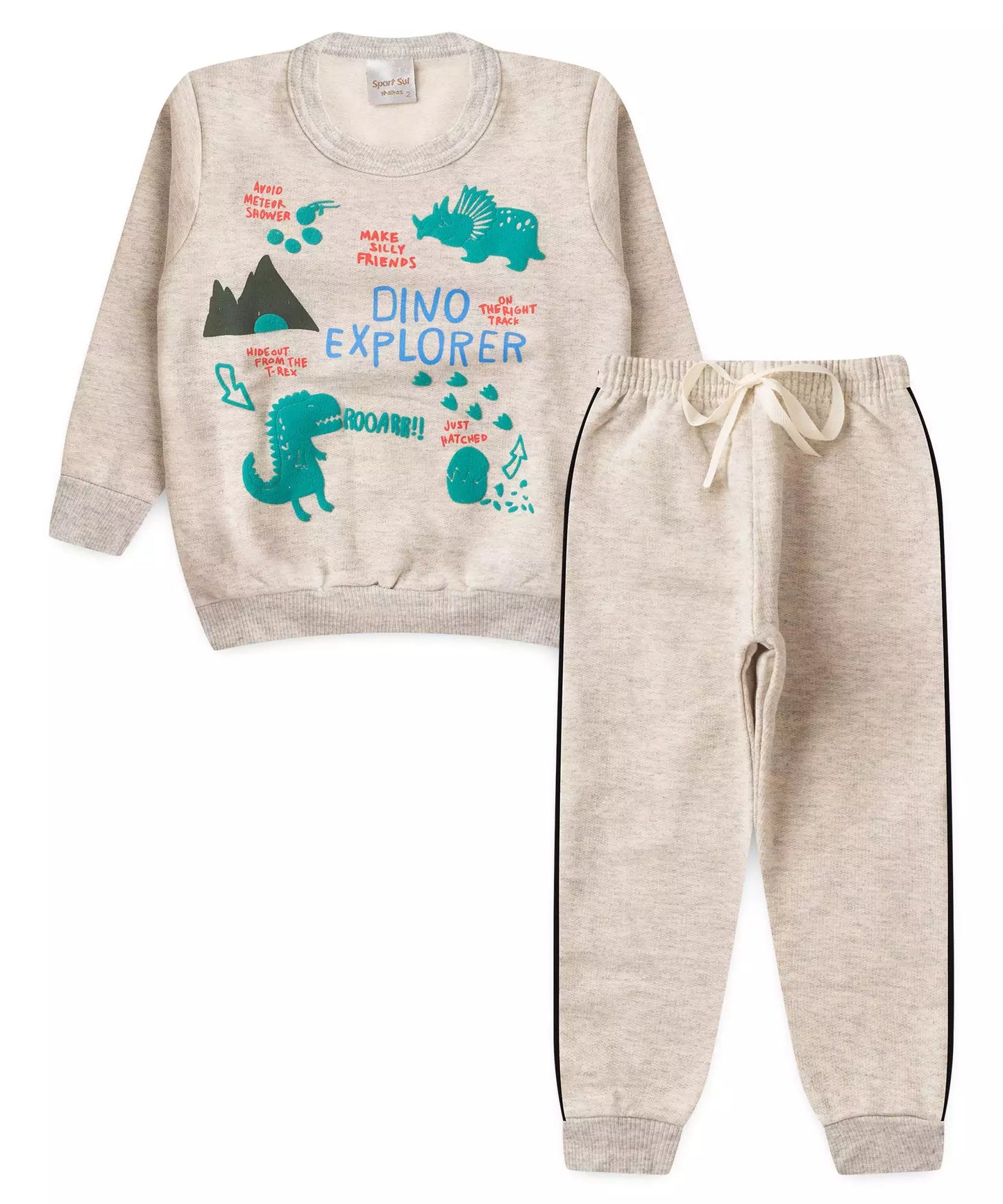 Conjunto de Inverno para Menino Dino Explorer Mescla