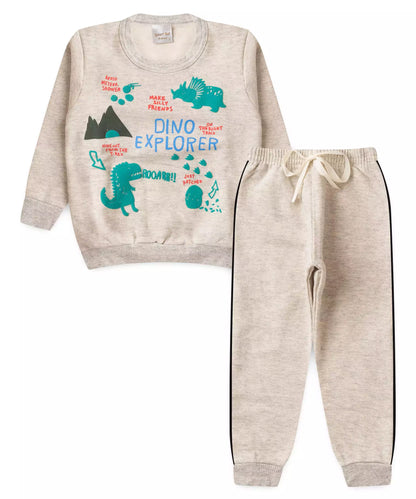 Conjunto de Inverno para Menino Dino Explorer Mescla