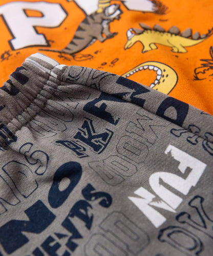 Conjunto de Inverno para Menino Dino Laranja