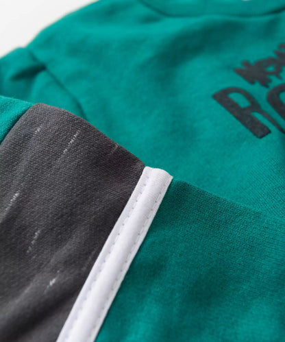 Conjunto de Inverno para Menino no Dinossauro em Verde