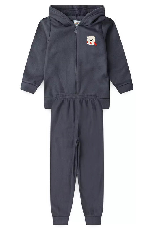 Conjunto de Inverno para Menino em Soft Ursinho Cinza