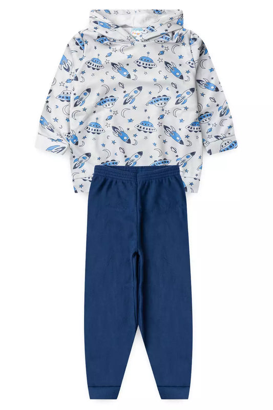 Conjunto de Inverno para Menino Espaço Divertido Marinho
