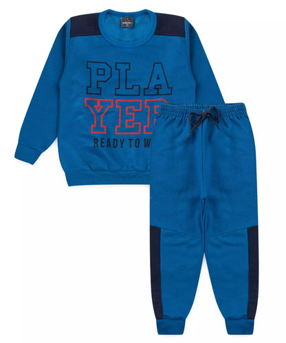 Conjunto de Inverno para Menino Estampado em Azul
