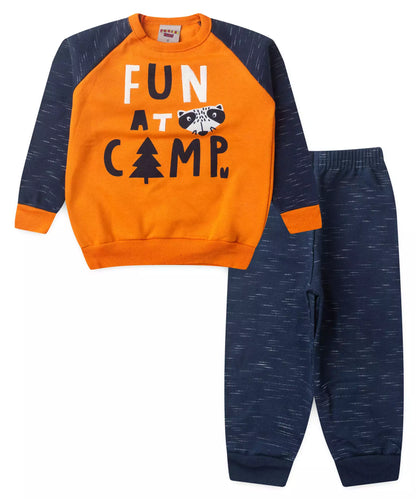 Conjunto de Inverno para Menino Guaxinim Laranja