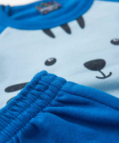 Conjunto de Inverno para Menino Tigrinho Azul