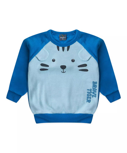 Conjunto de Inverno para Menino Tigrinho Azul