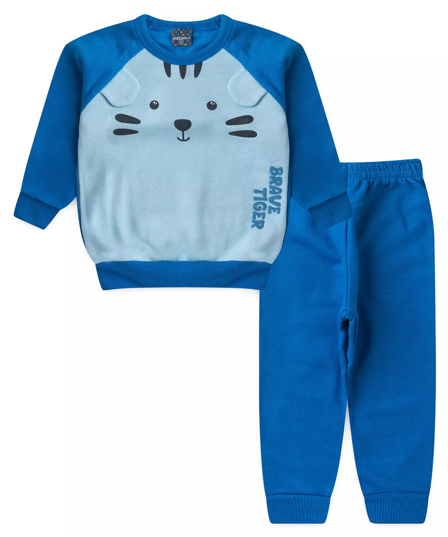 Conjunto de Inverno para Menino Tigrinho Azul