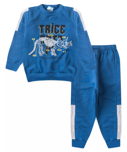 Conjunto de Inverno para Menino Triceratops Azul
