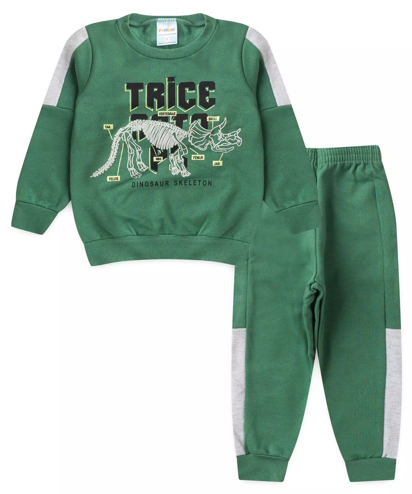 Conjunto de Inverno para Menino Triceratops Verde