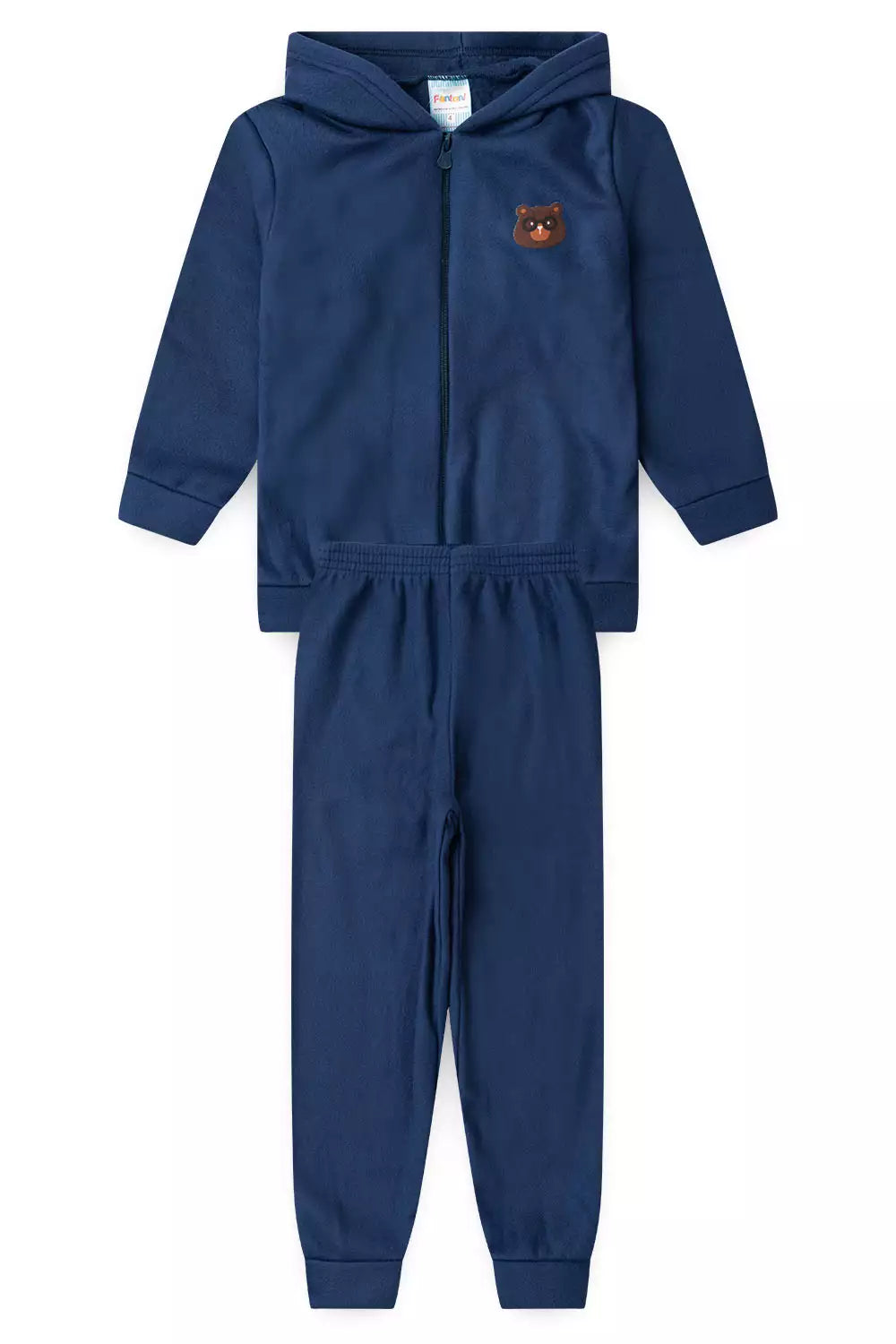 Conjunto de Inverno para Menino Ursinho Aconchego Marinho