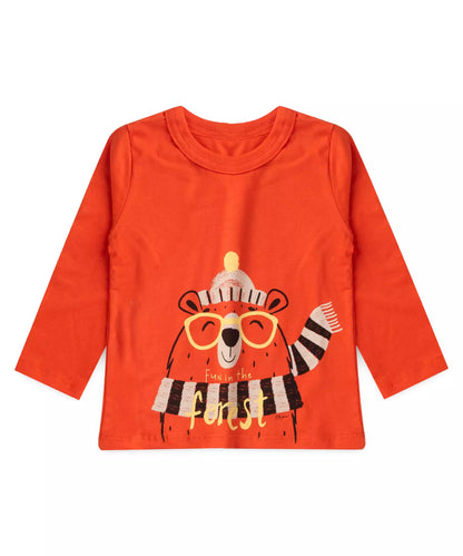 Conjunto de Inverno para Menino Ursinho Laranja