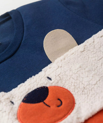 Conjunto de Inverno para Menino Ursinho em Marinho