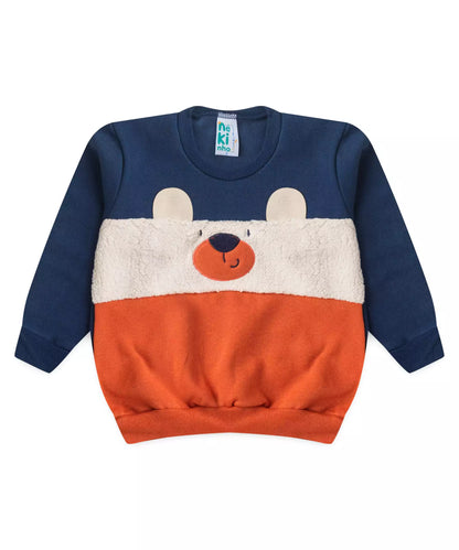 Conjunto de Inverno para Menino Ursinho em Marinho
