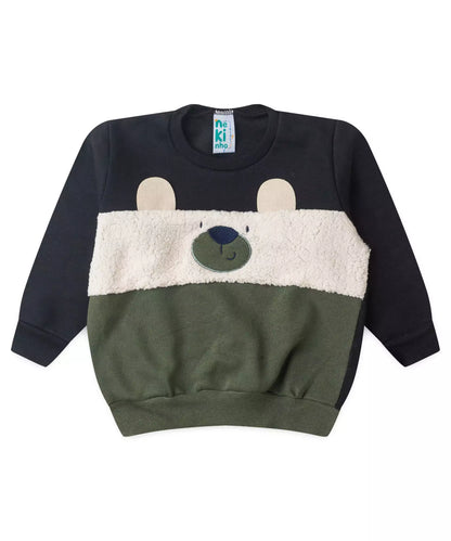 Conjunto de Inverno para Menino Ursinho em Preto