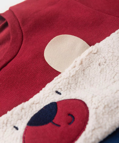 Conjunto de Inverno para Menino Ursinho em Vermelho