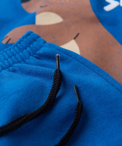 Conjunto de Inverno para Menino Urso no Azul