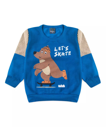 Conjunto de Inverno para Menino Urso no Azul