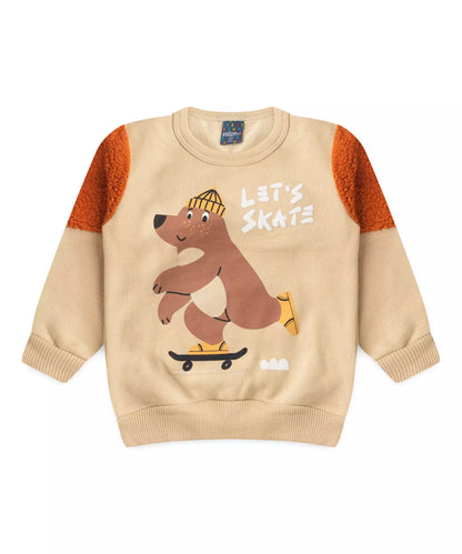 Conjunto de Inverno para Menino Urso Bege