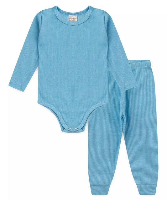 Conjunto de Ribana para Bebê Menino Azul