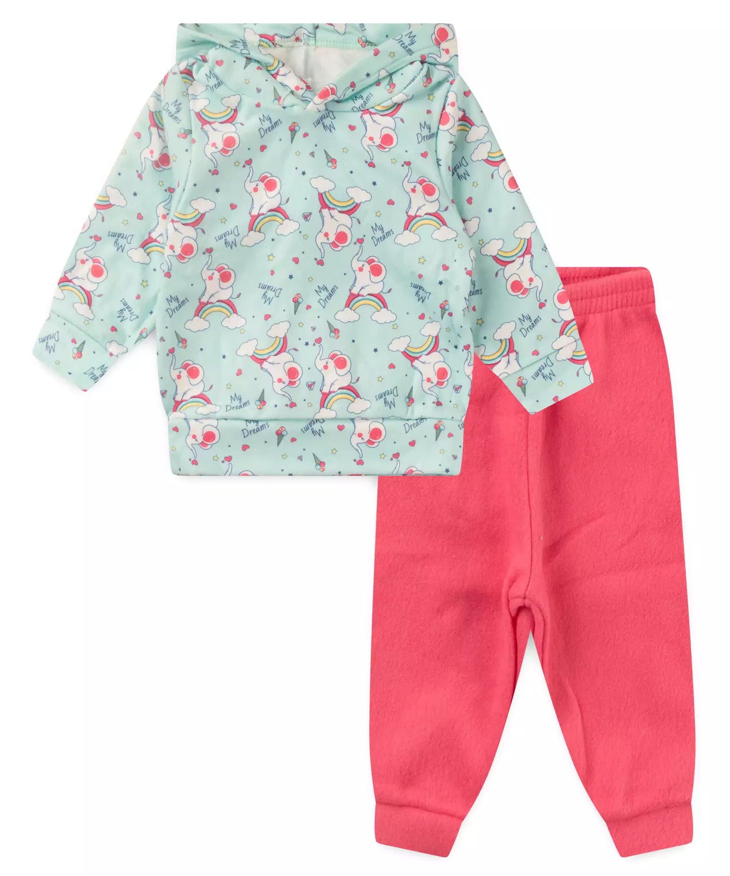 Conjunto de Soft para Bebê Menina Arco-íris Verde