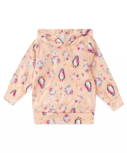 Conjunto de Soft para Bebê Menina Pinguim Salmão