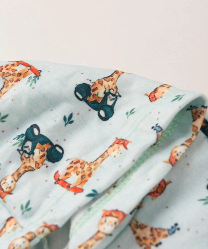 Conjunto de Soft para Bebê Menino Girafinha Verde