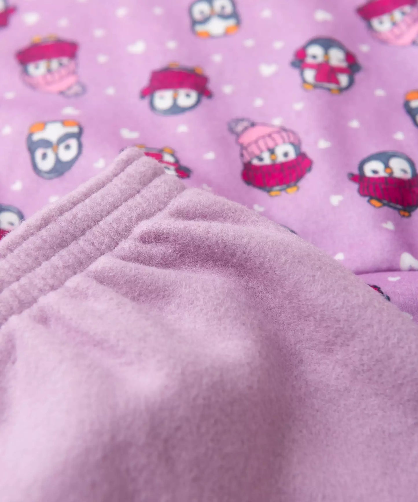 Conjunto de Soft para Menina Pinguim Lilás