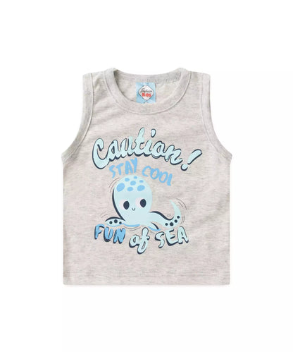 Conjunto de Verão Bebê Menino Polvo Mescla