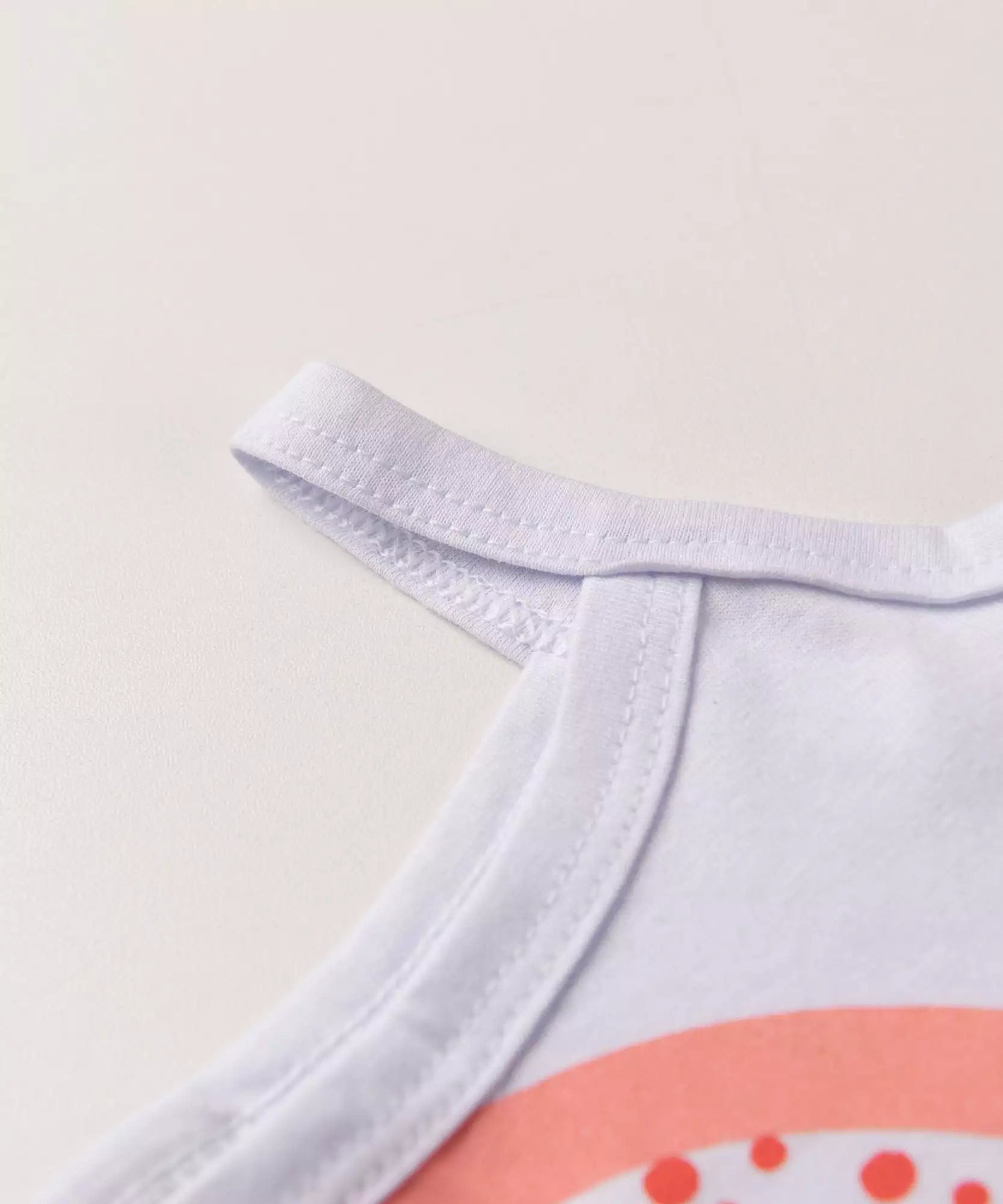Conjunto de Verão Infantil Feminino Arco-Íris Branco