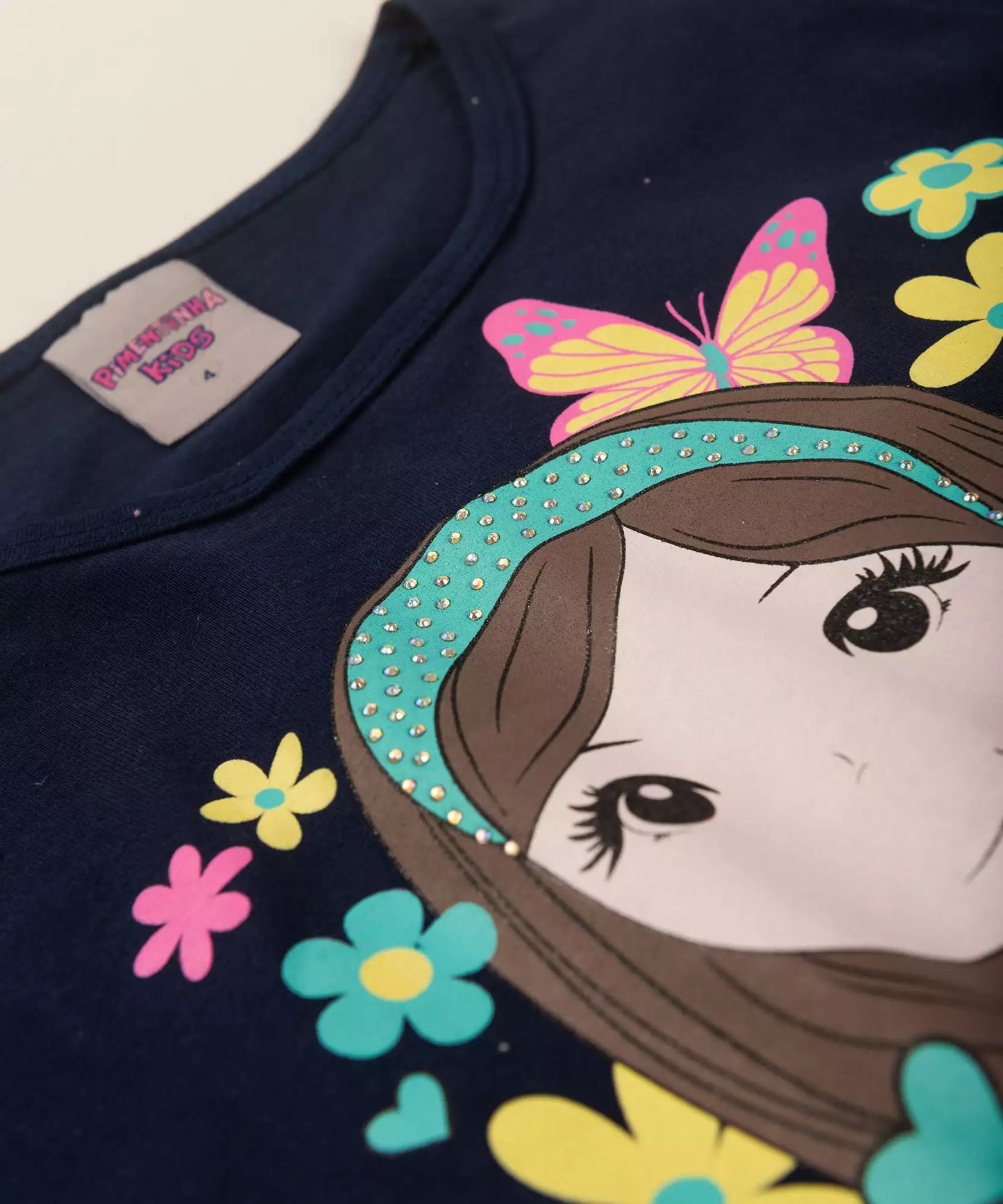 Conjunto de Verão Infantil Feminino Bonequinha Marinho