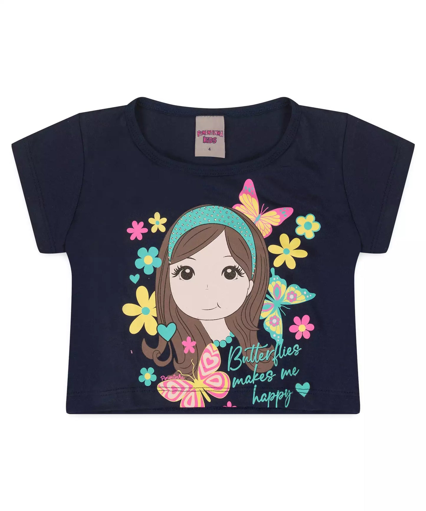 Conjunto de Verão Infantil Feminino Bonequinha Marinho