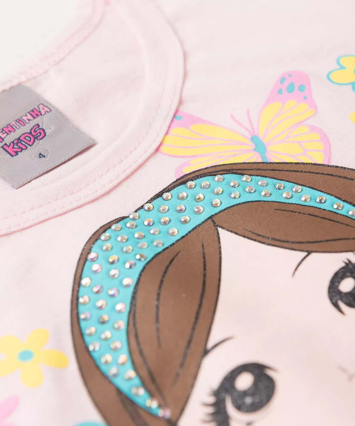 Conjunto de Verão Infantil Feminino Bonequinha Rosa