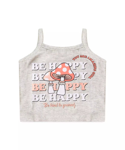Conjunto de Verão Infantil Feminino Cogumelo Mescla