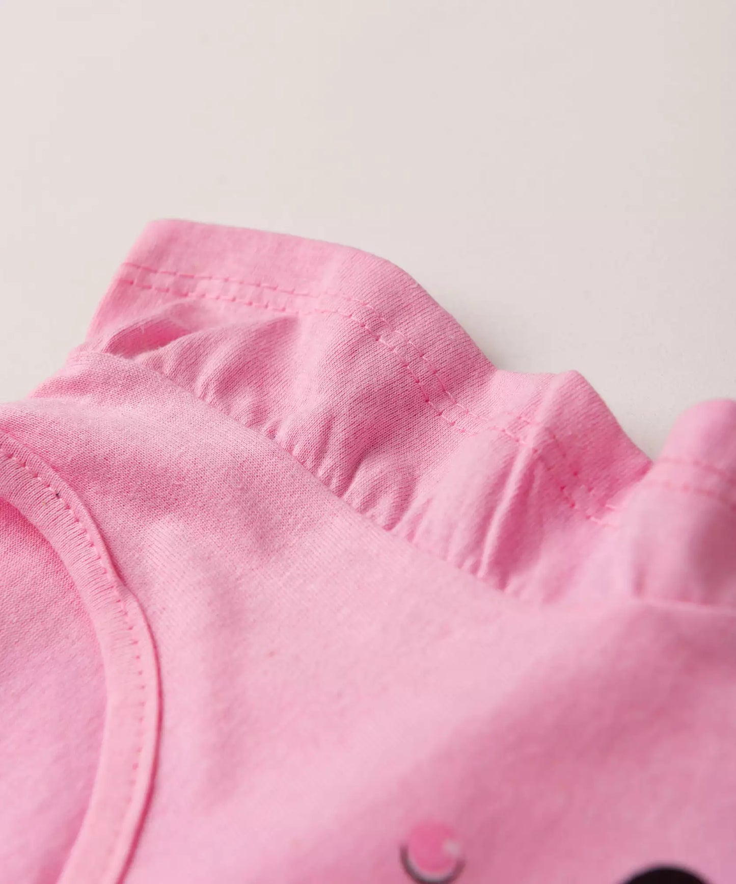 Conjunto de Verão Infantil Feminino Coração Rosa