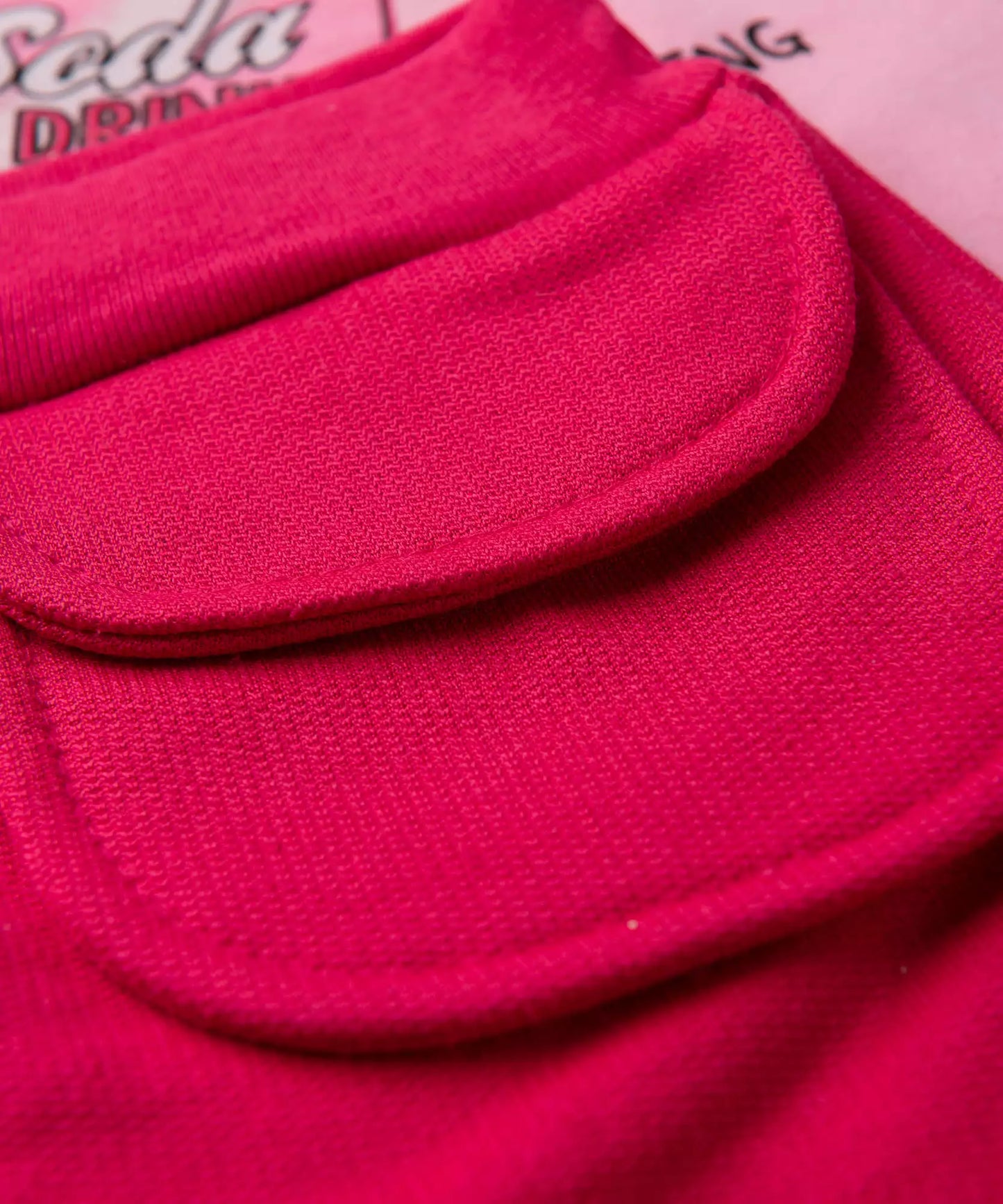 Conjunto de Verão Infantil Feminino Coração Rosa
