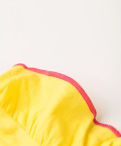 Conjunto de Verão Infantil Feminino Corações Amarelo