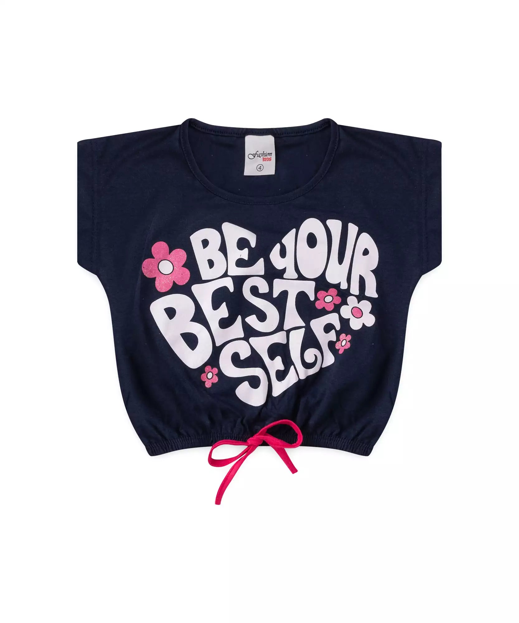 Conjunto de Verão Infantil Feminino Estampado no Marinho