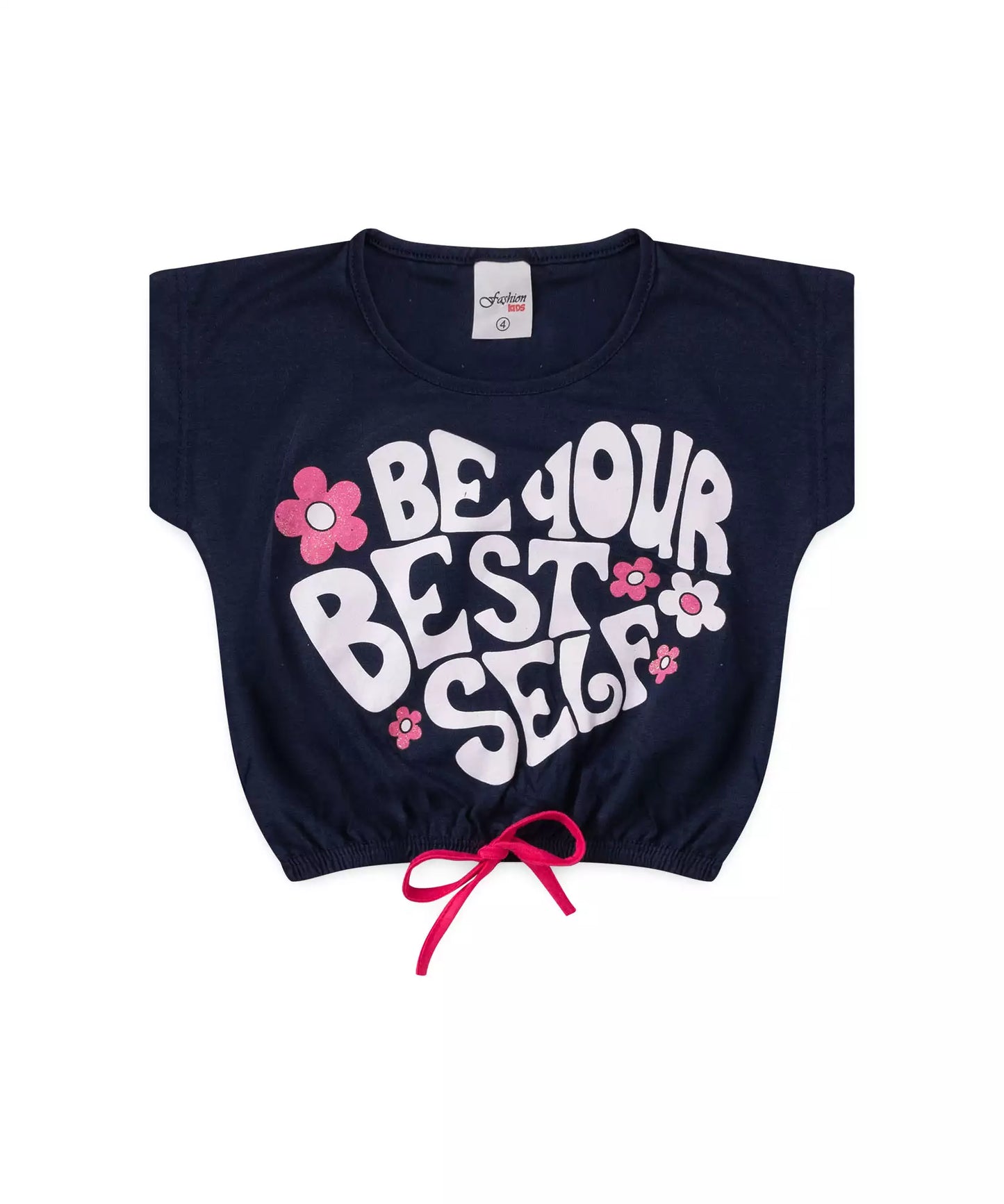 Conjunto de Verão Infantil Feminino Estampado no Marinho