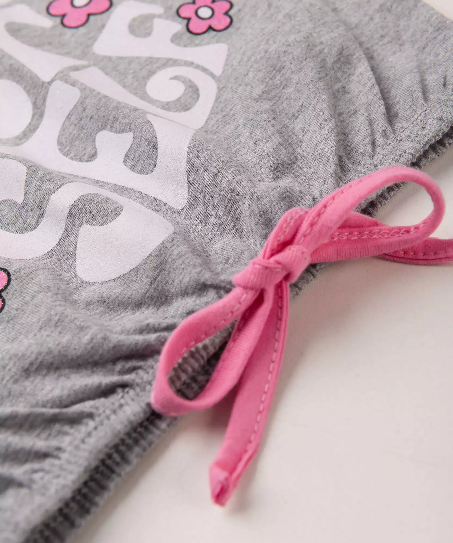 Conjunto de Verão Infantil Feminino Estampado em Mescla
