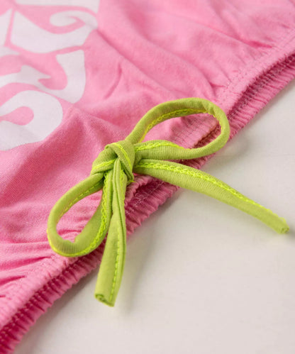 Conjunto de Verão Infantil Feminino Estampado Rosa