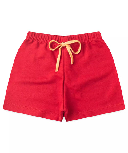 Conjunto de Verão Infantil Feminino Estampado Salmão