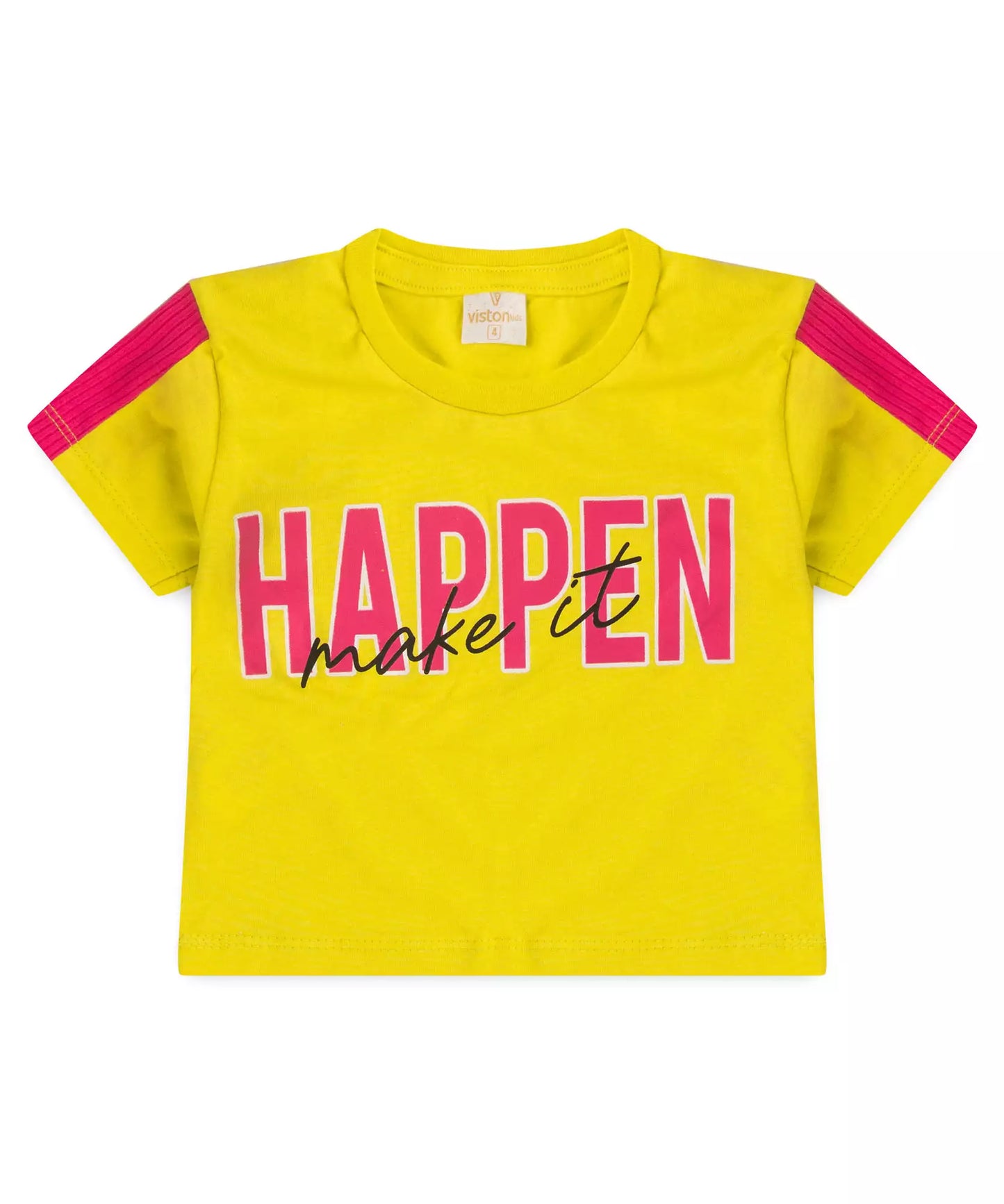 Conjunto de Verão Infantil Feminino no Verde Estampado