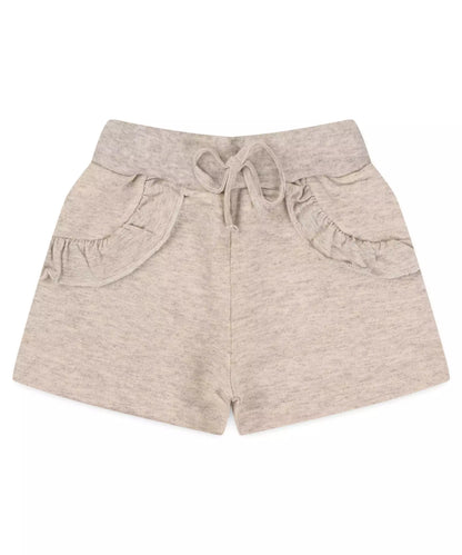 Conjunto de Verão Infantil Feminino Florzinhas Salmão