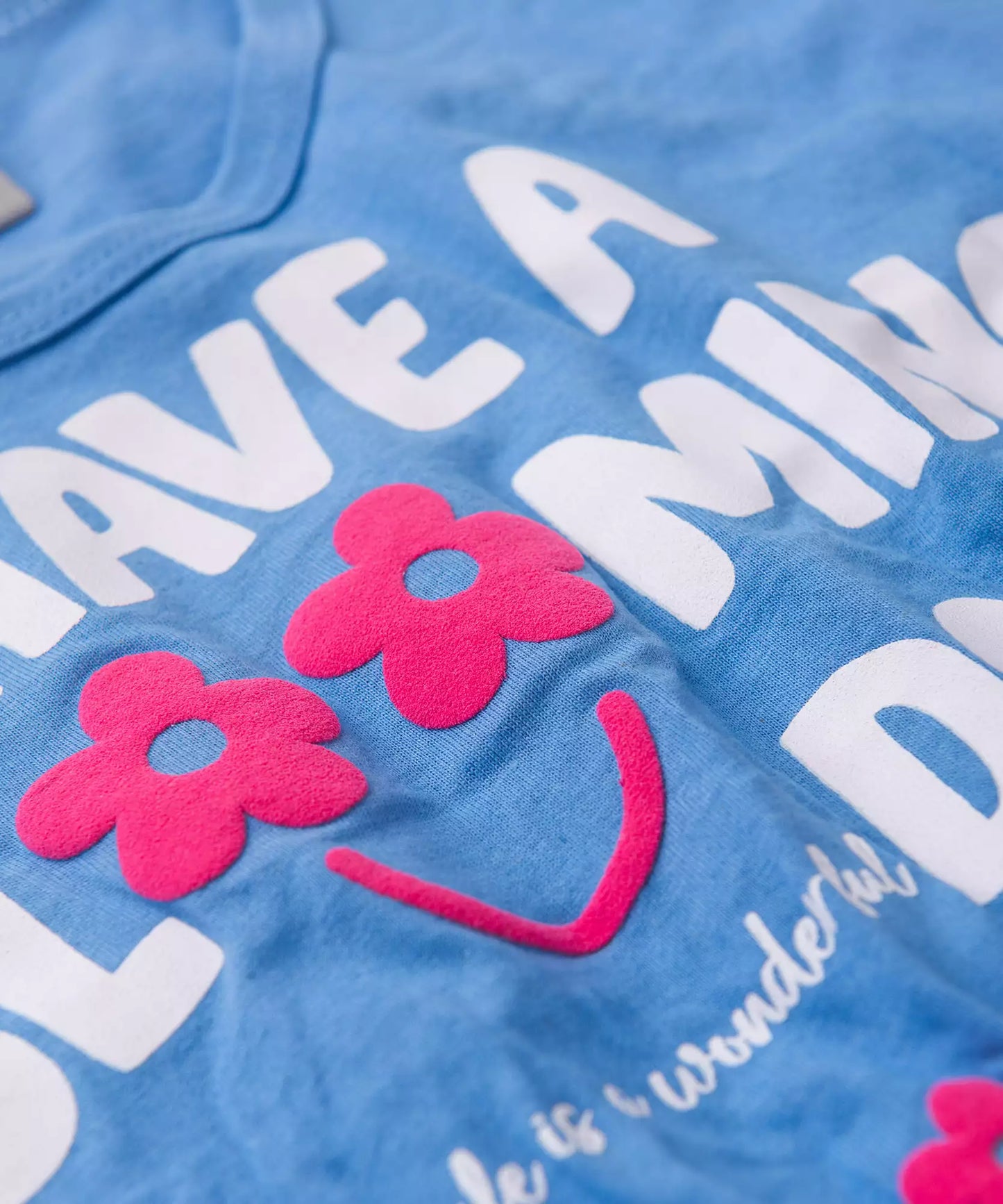 Conjunto de Verão Infantil Feminino Flower Azul