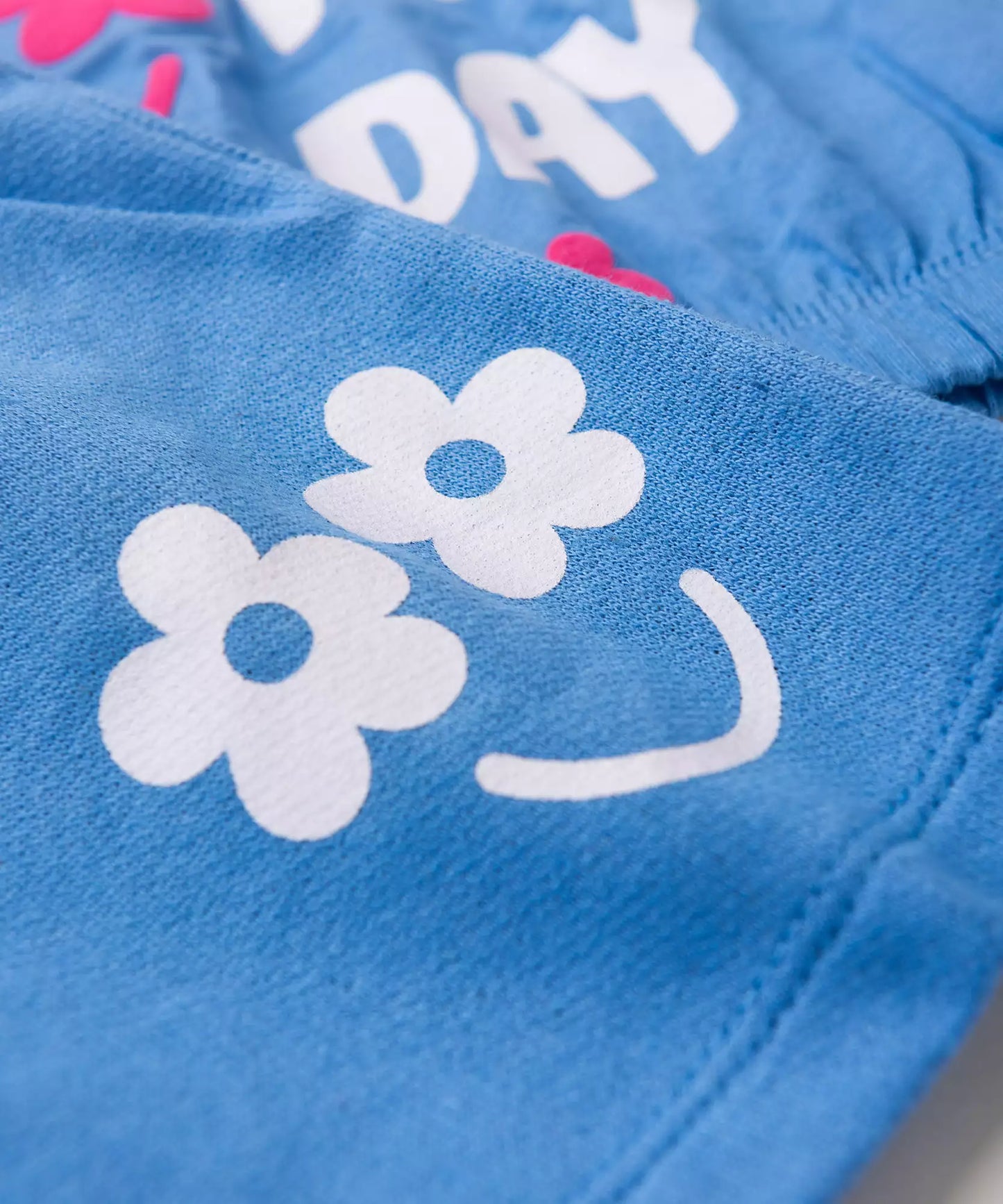 Conjunto de Verão Infantil Feminino Flower Azul